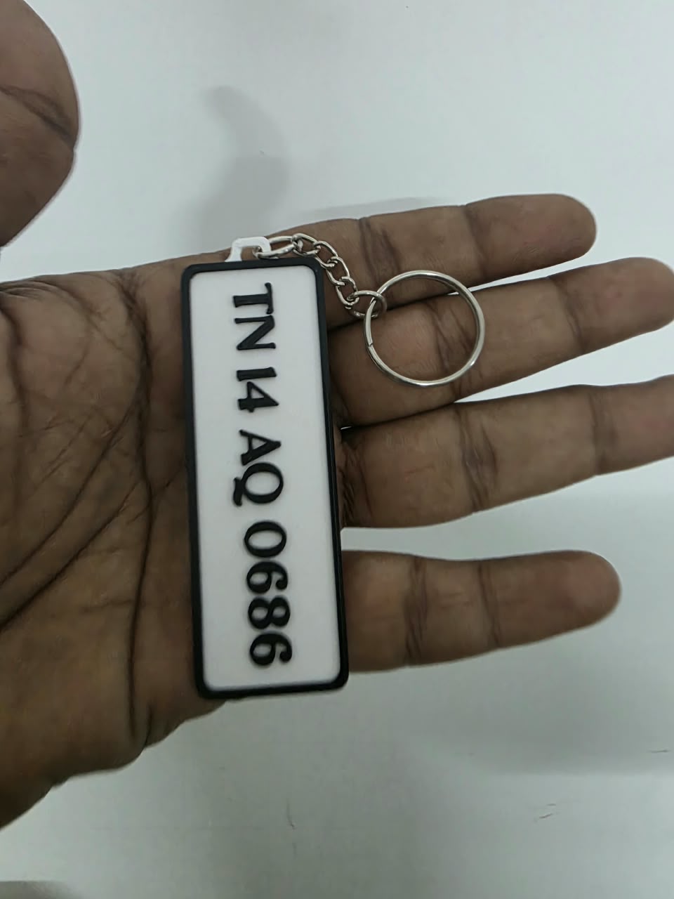 Personalized Vehicle Number Plate Keychain – Car & Bike Keyring - Image 3