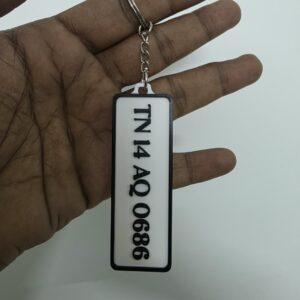 Personalized Vehicle Number Plate Keychain – Car & Bike Keyring