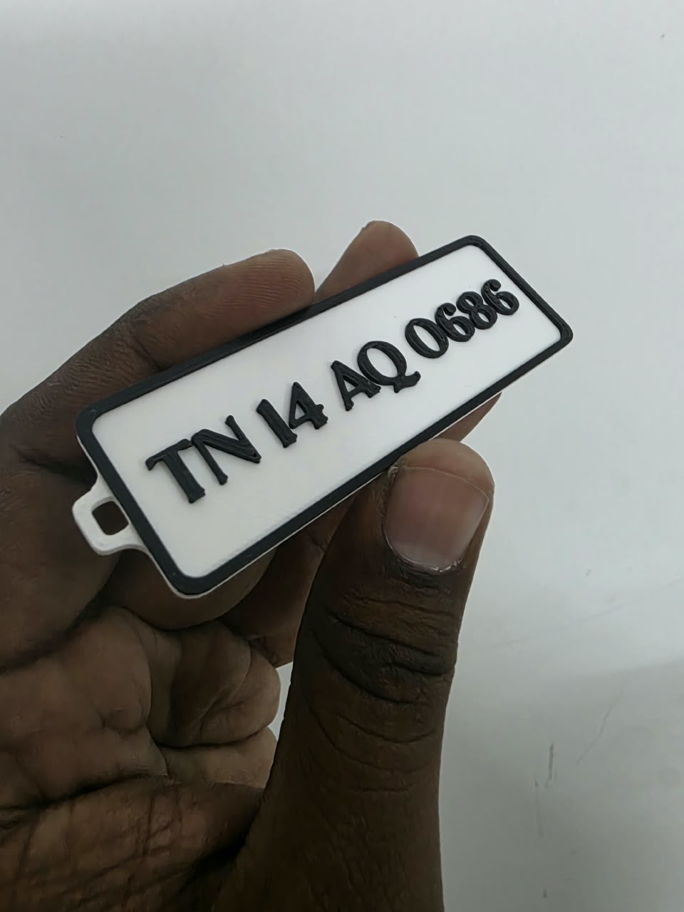 Personalized Vehicle Number Plate Keychain – Car & Bike Keyring - Image 2